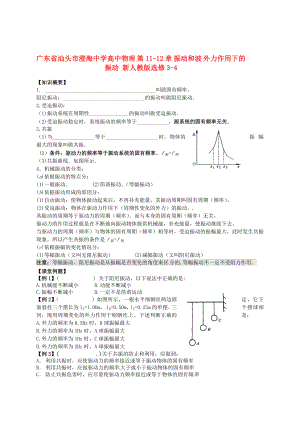 高中物理 第1112章 振动和波 外力作用下的振动 新人教版选修34.doc