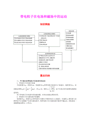 高考复习带电粒子在电场和磁场中的运动.doc