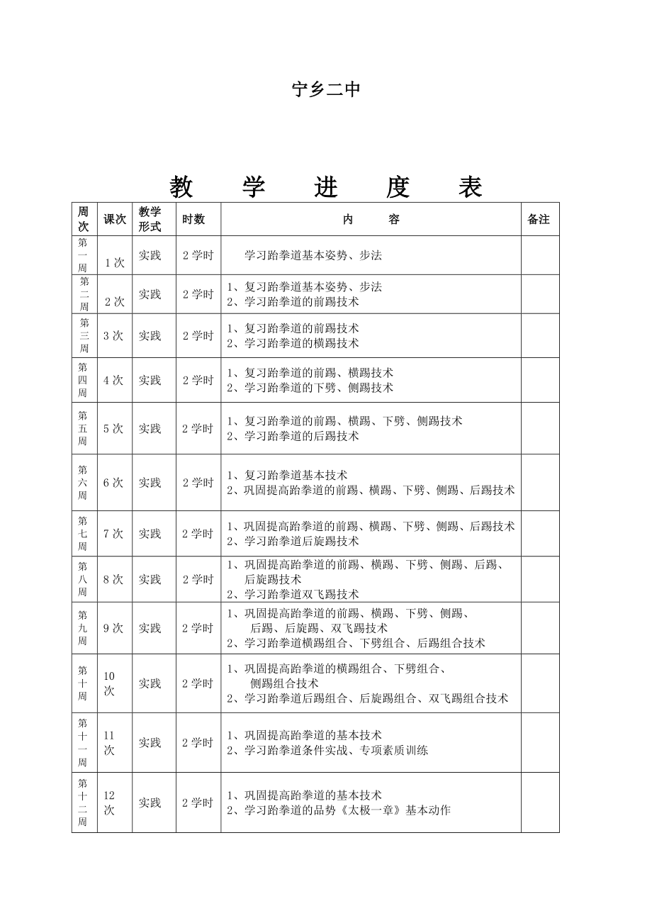 选修跆拳道教案.doc_第2页