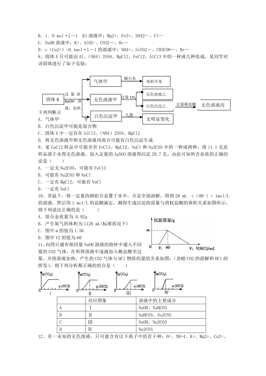 辽宁省沈阳市东北育才学校高一化学上学期第二次阶段考试试题.doc_第2页