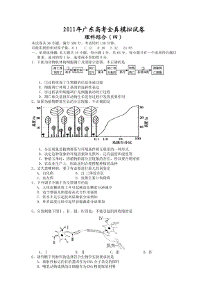 广东省高三全真高考模拟试卷(四)(理综).doc