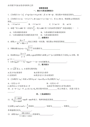 高考数学考前必看系列材料之四错题重做篇.doc