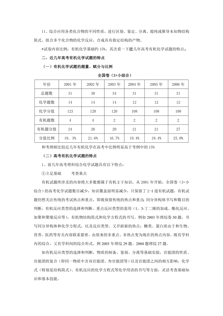 高考有机化学试题分析与复习建议.doc_第2页