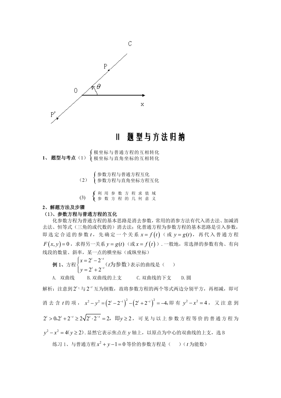 精品极坐标与参数方程题型及解题方法.doc_第2页