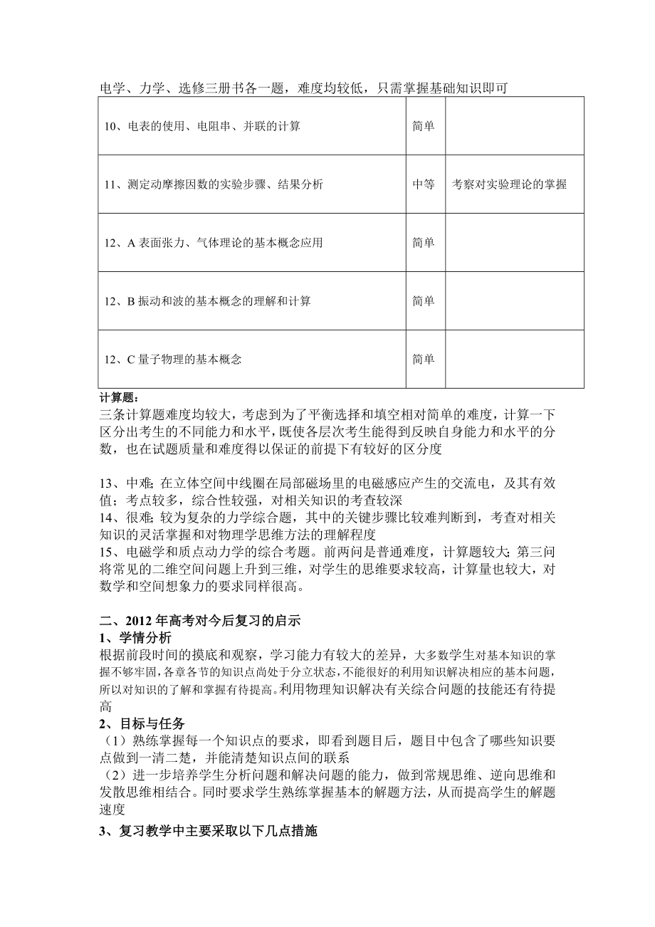 物理高考试卷分析与思考.doc_第2页