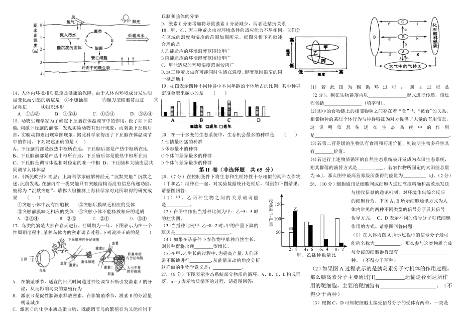 高中生物必修3全册测试题.doc_第2页