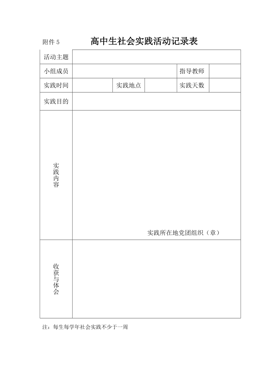 高中生社区服务登记表 高中生社会实践活动记录表.doc_第2页