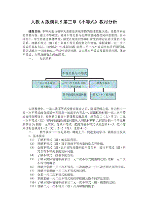 人教A版模块5第三章《不等式》教材分析.doc