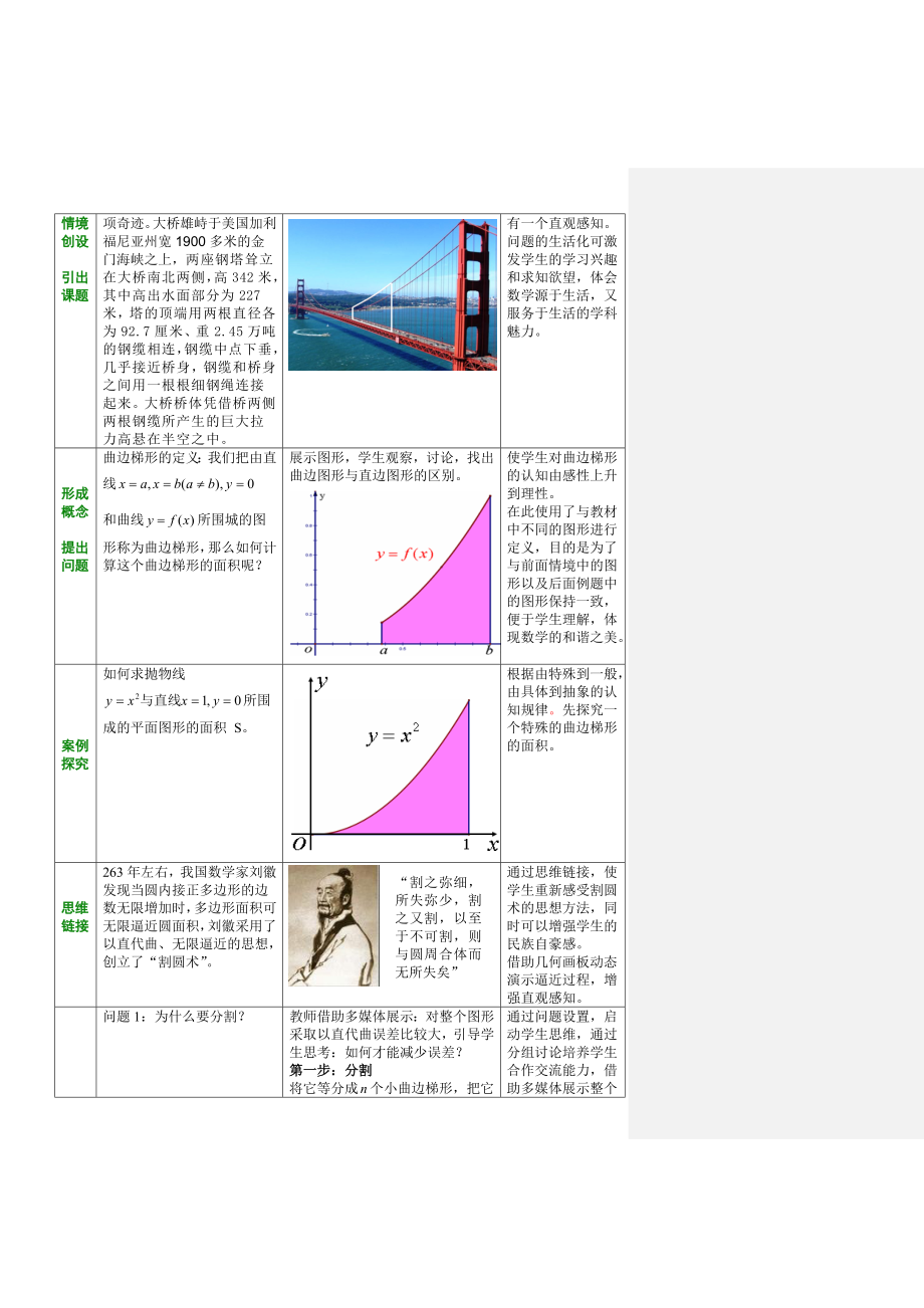 人教A版高中数学选修22《1.5.1曲边梯形的面积》教学设计.doc_第3页