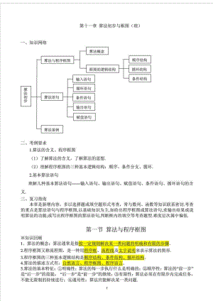 高一数学必修三算法初步【复习提纲+习题】 .doc