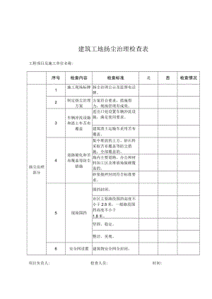 建筑工地扬尘治理检查表.docx