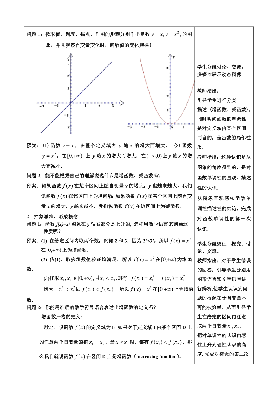 人教A版高中数学必修一《1.3.1函数的单调性》教学设计.doc_第2页