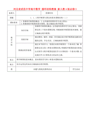 高中数学 循环结构教案 新人教A版必修3.doc