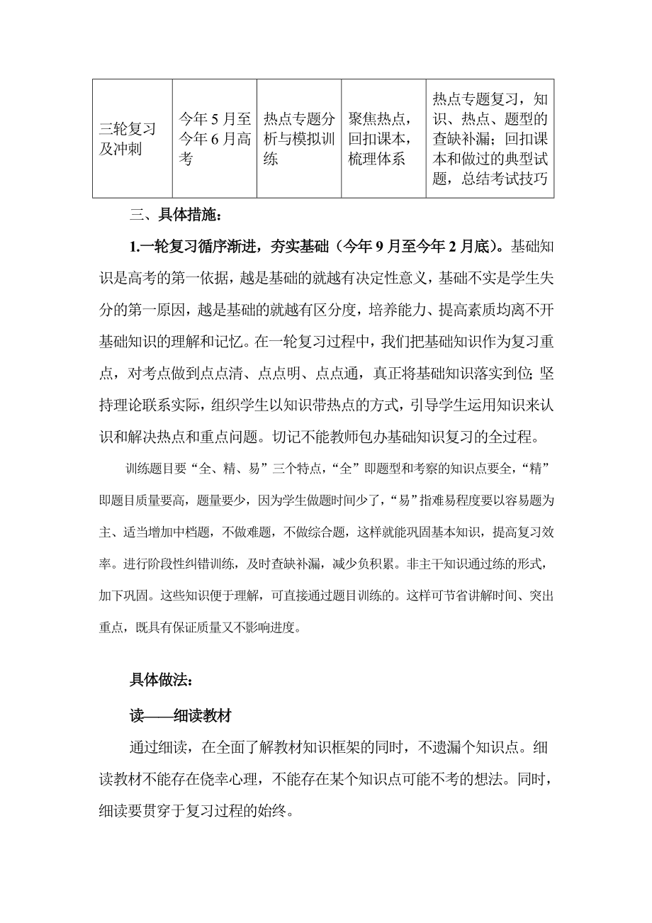 高三政治复习备考计划　精品.doc_第2页