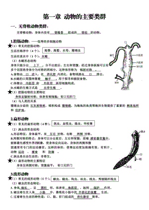 人教版八级生物上第一章知识点汇总.doc