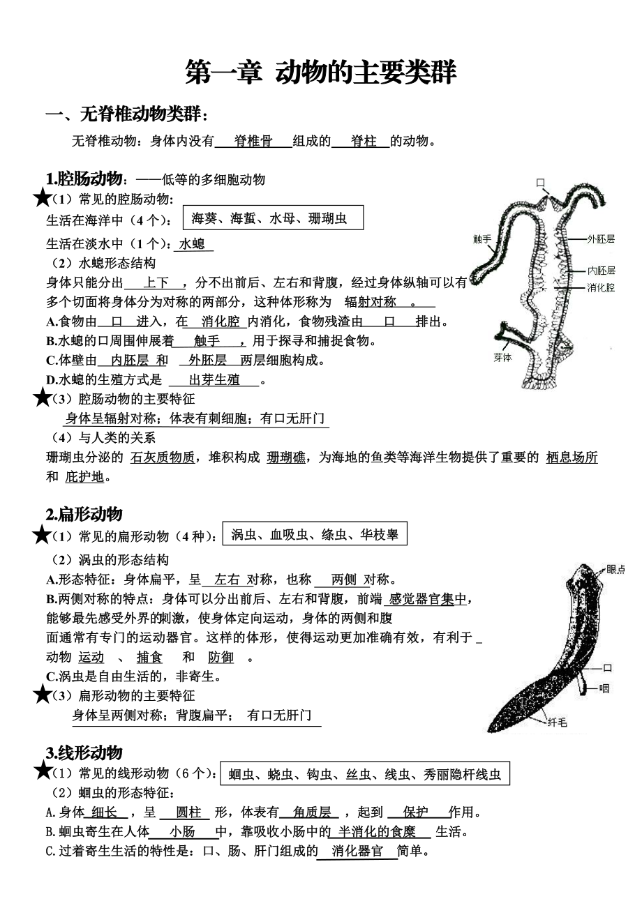 人教版八级生物上第一章知识点汇总.doc_第1页