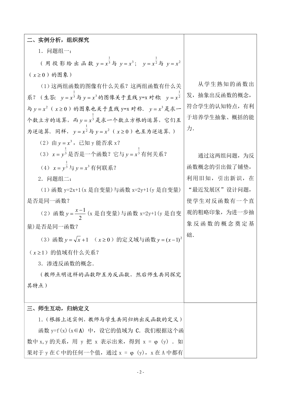 高中数学教师说课稿范例反函数.doc_第2页