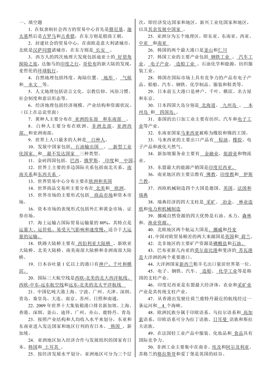 国际贸易地理复习.doc_第1页