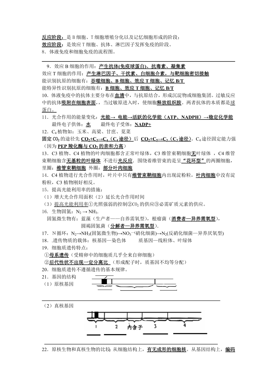 高考生物必需记忆知识的整合（选修部分） .doc_第2页