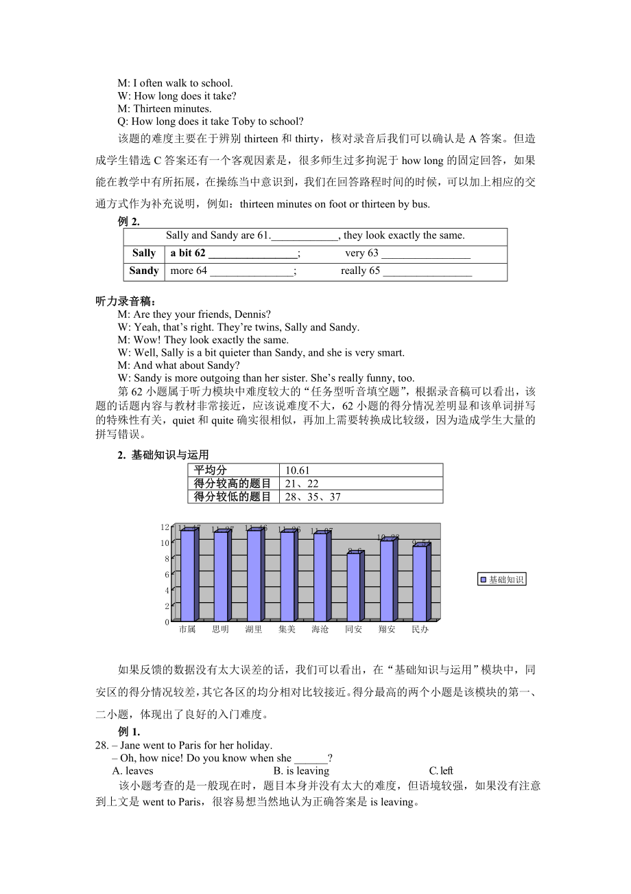 英语试卷质量分析报告.doc_第3页