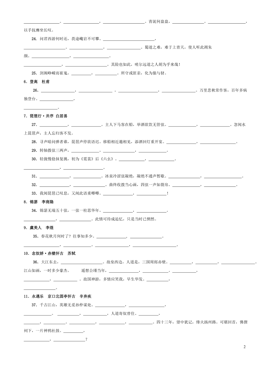 高考考纲古诗文必背名篇名句.doc_第2页