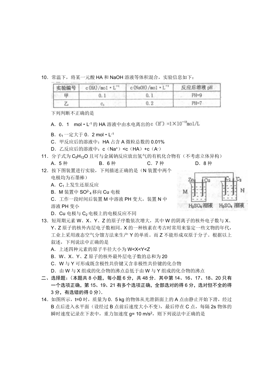 【高考冲刺】陕西省高考押题预测试卷理科综合.doc_第3页