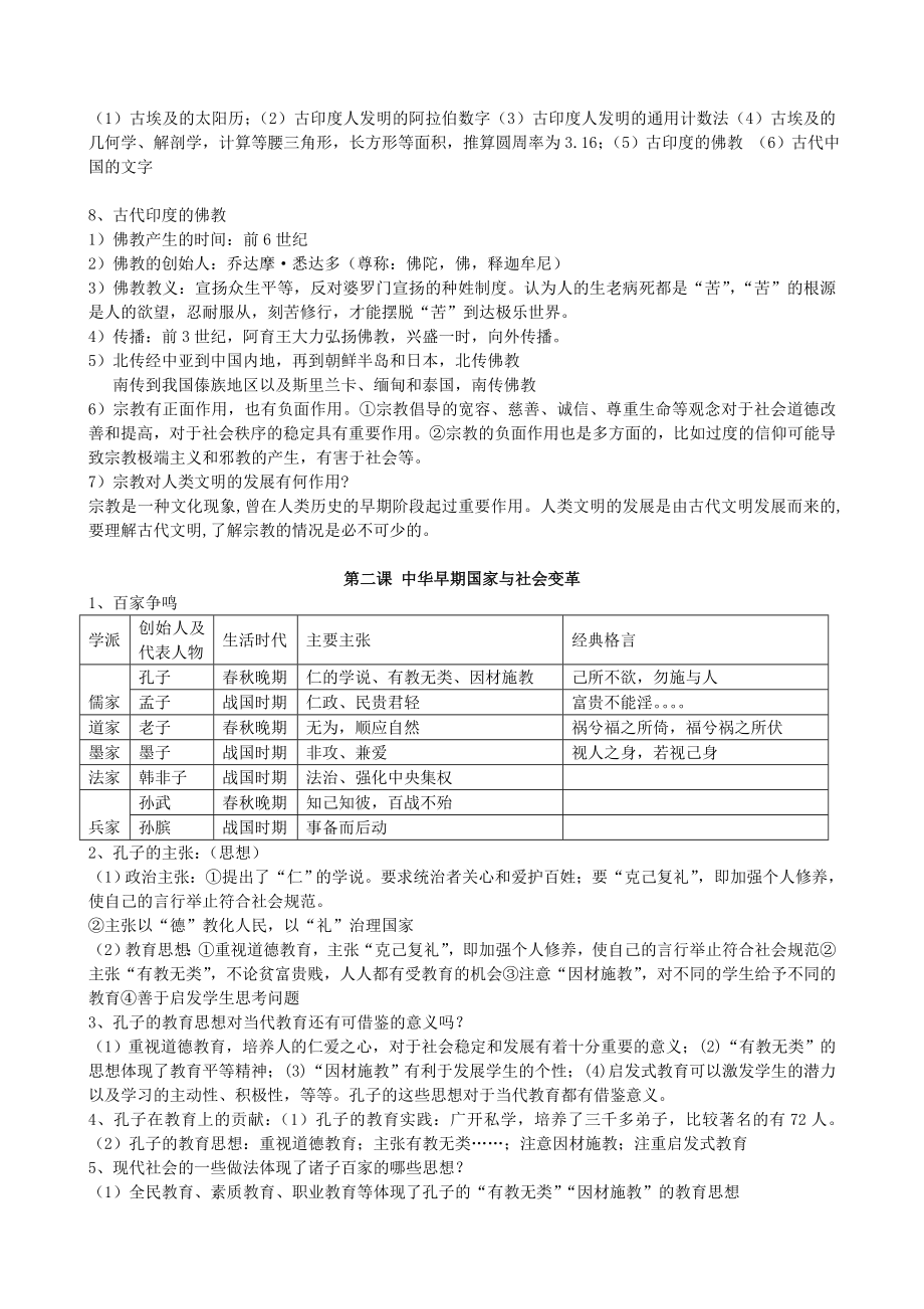 新人教版八上历史与社会期末复习知识点.doc_第2页