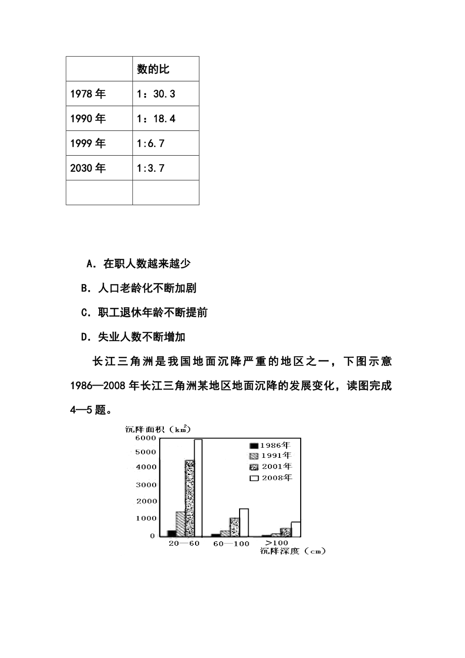 广东省江门市高考模拟考试地理试题及答案.doc_第2页