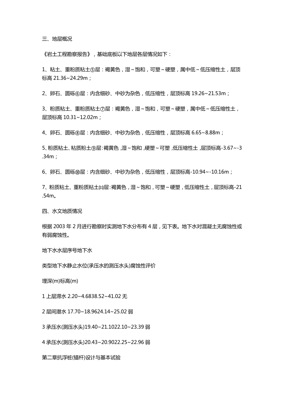 (建筑工程管理)抗浮锚杆施工方案.doc_第3页