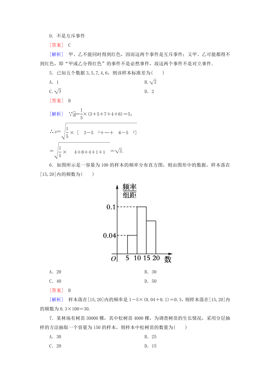 高中数学 本册综合素能检测能力强化提升 新人教A版必修3.doc_第2页