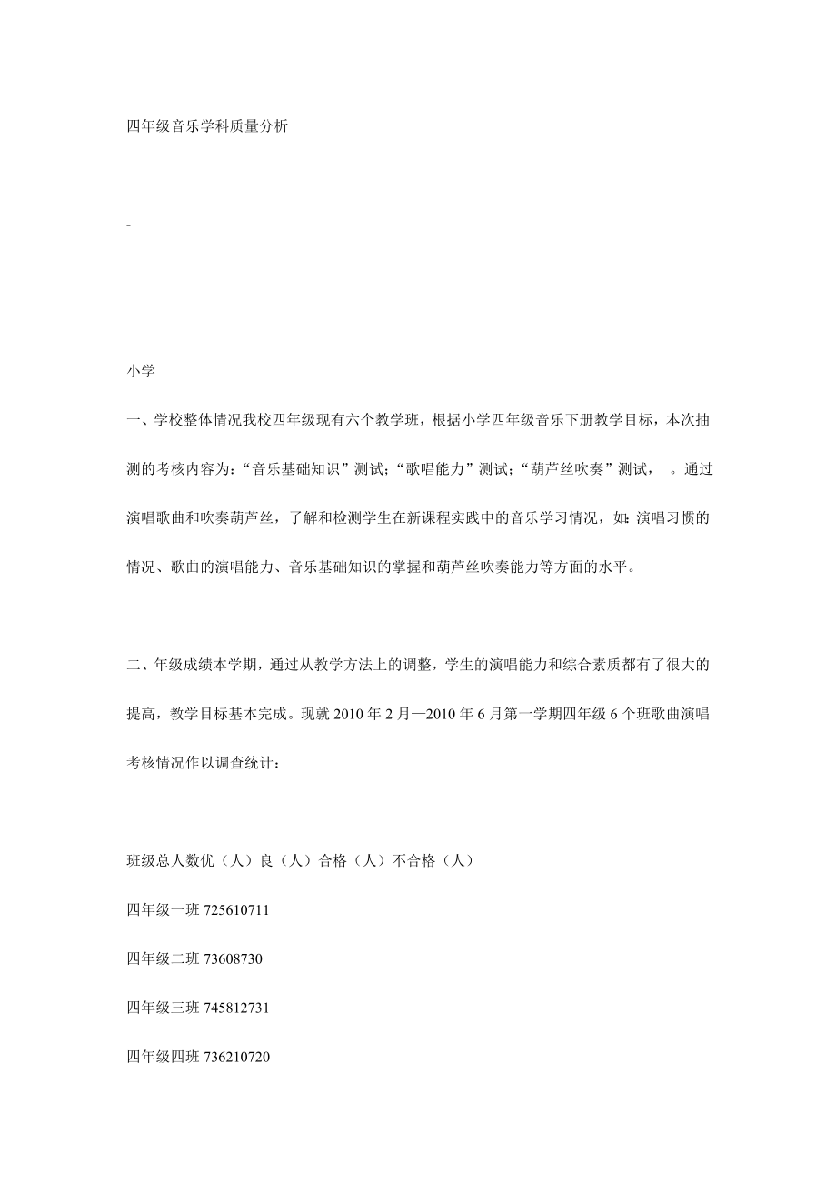 四级音乐学科质量分析.doc_第1页