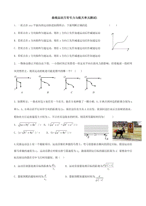 闽师堂资料之高考物理第一轮总复习练习曲线运动单元测试1.doc