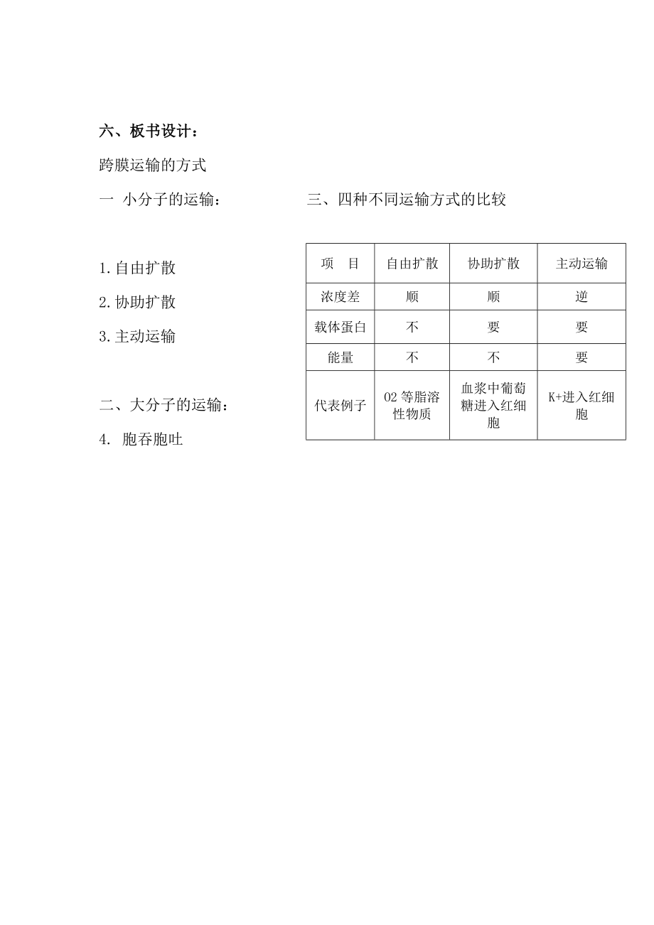 物质跨膜运输的方式教案孙麟风.doc_第2页