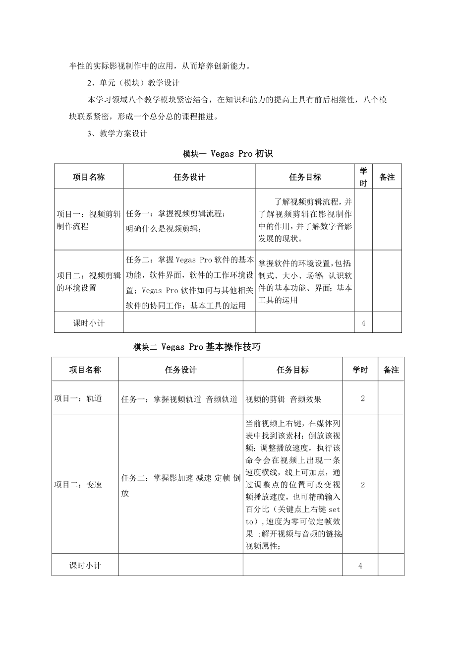 《视频剪辑》课程大纲教学设计精编版.doc_第3页