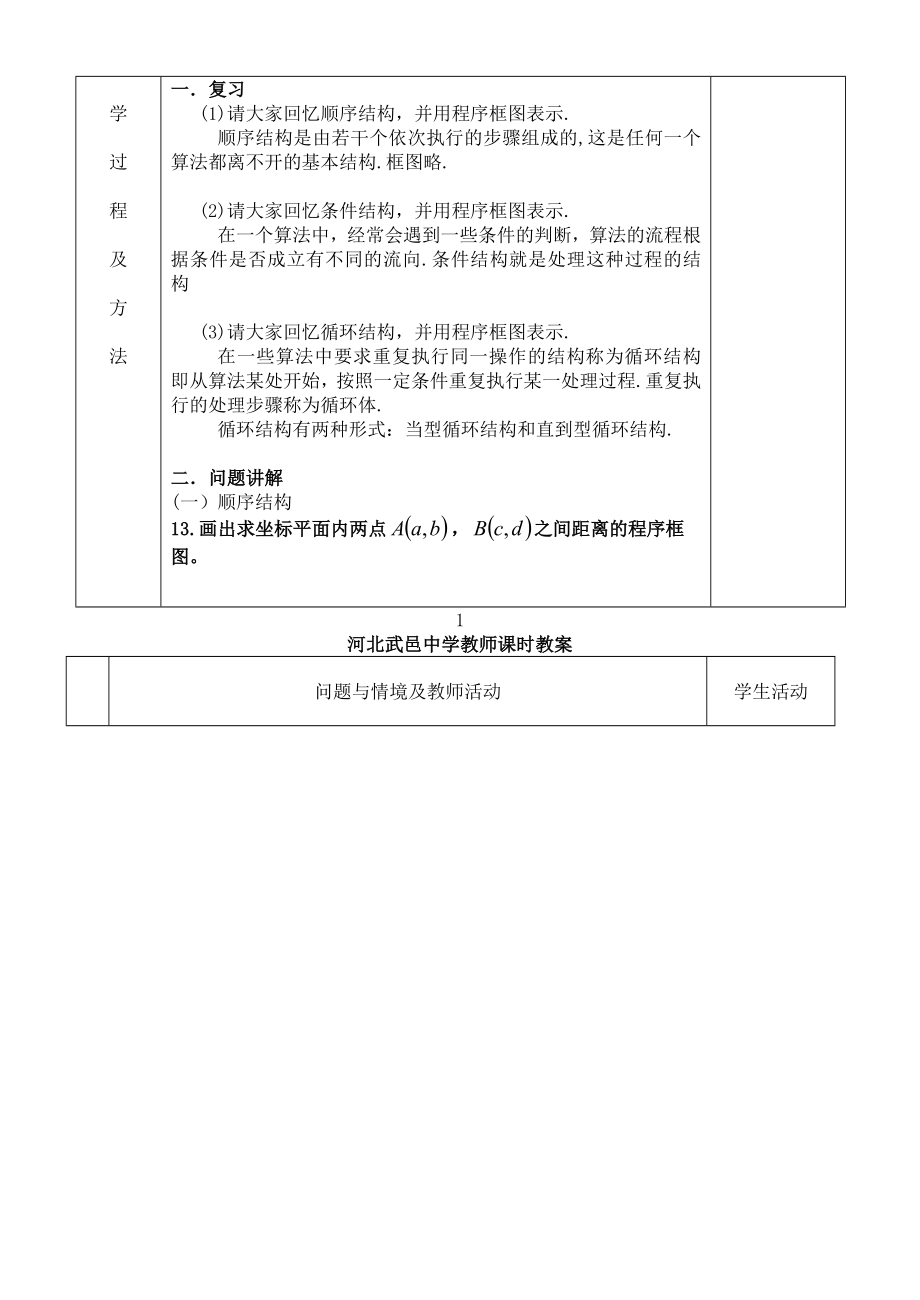 高中数学 程序框图的画法习题课教案 新人教A版必修3.doc_第2页