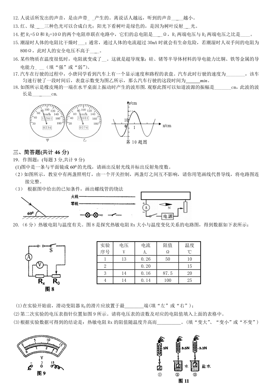 初三物理模拟中考试题.doc_第2页