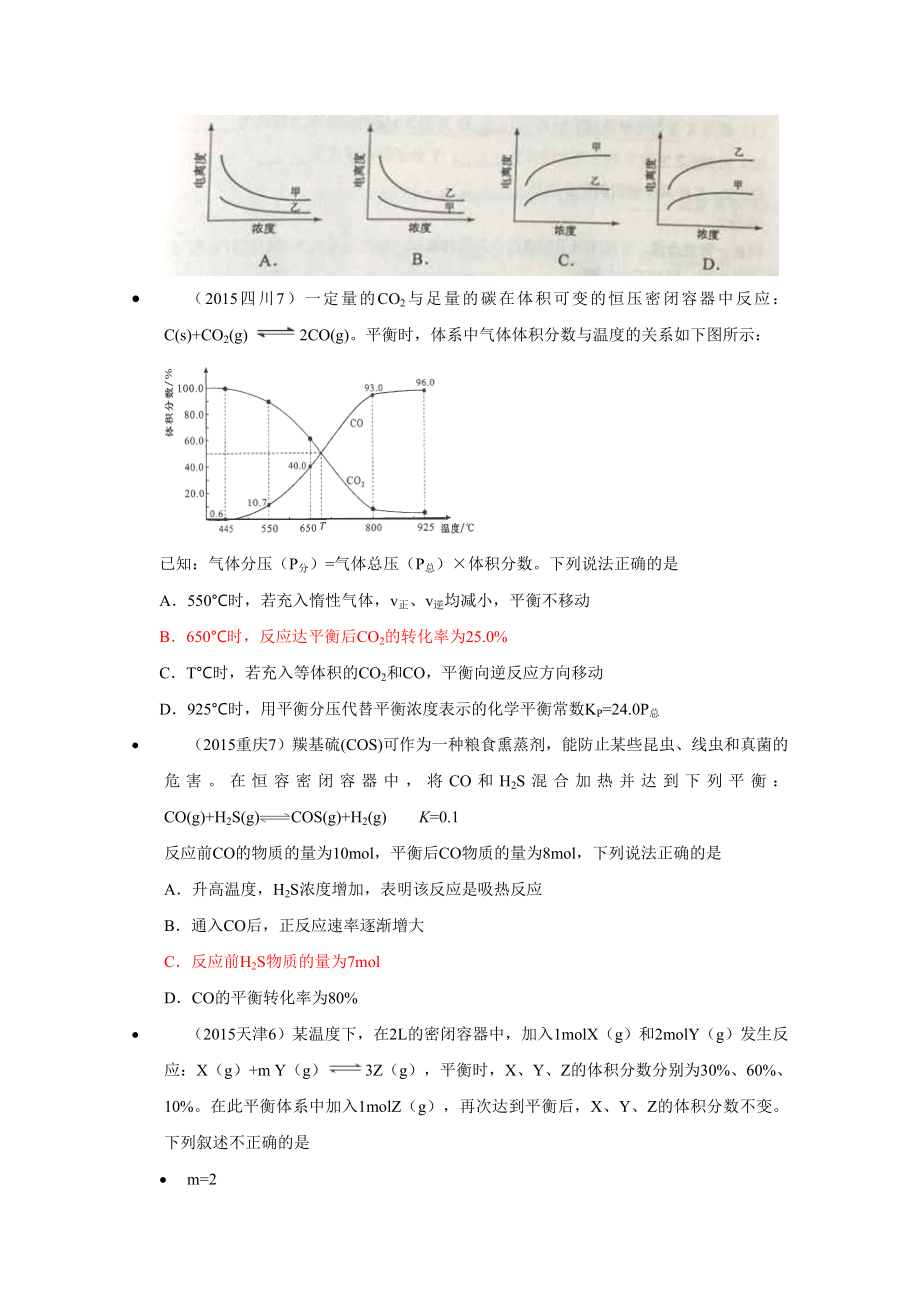 高考化学试题汇编专题7：化学反应速率和化学平衡.doc_第2页