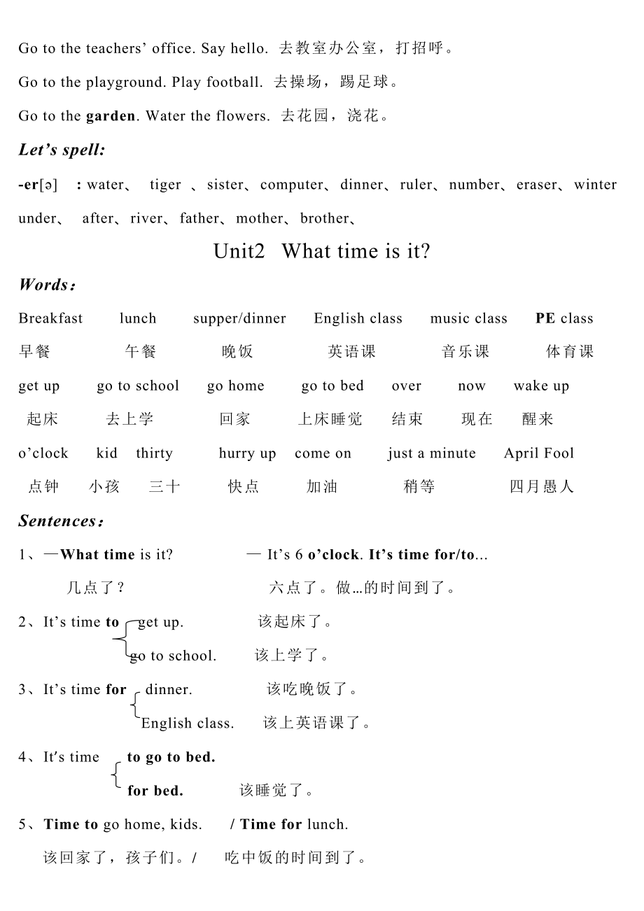 新人教版四级下册英语完整版知识归纳.doc_第2页