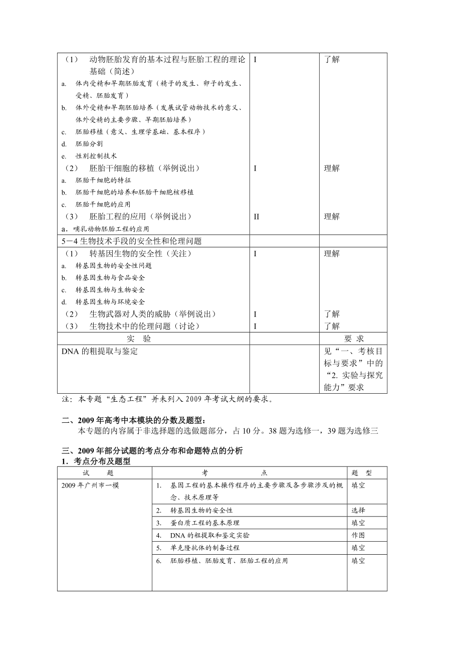 人教版高中生物选修三《现代生物科技专题》复习对策及题型预测.doc_第2页