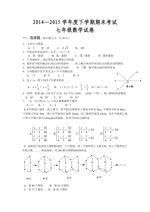 硚口七下期末数学试卷.doc