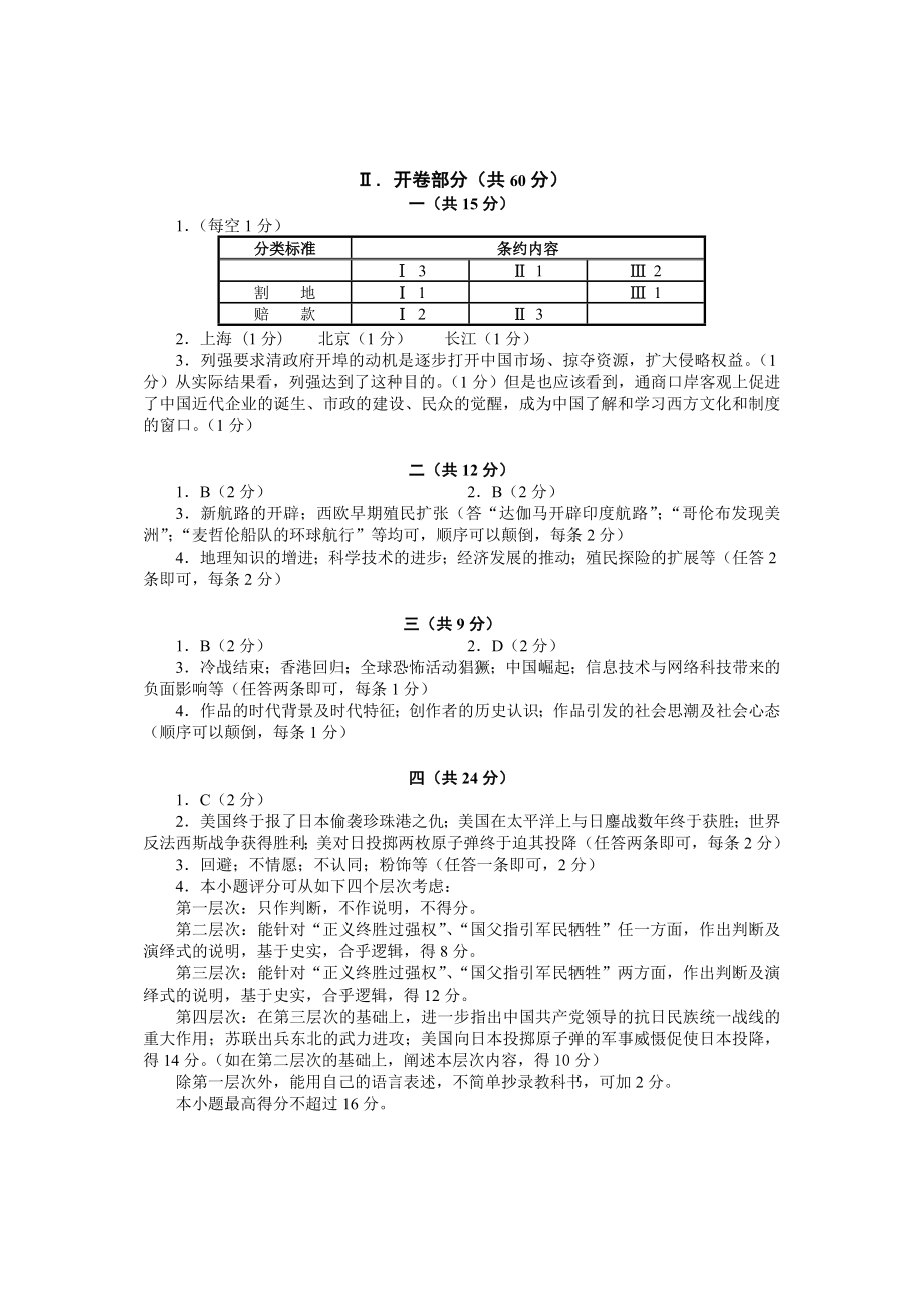 历史评分标准上海市初中学生学业考试.doc_第2页
