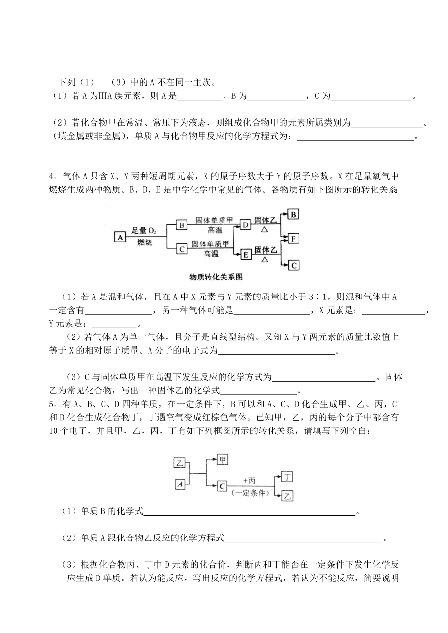 高三化学元素推断题 人教版[doc].doc_第2页