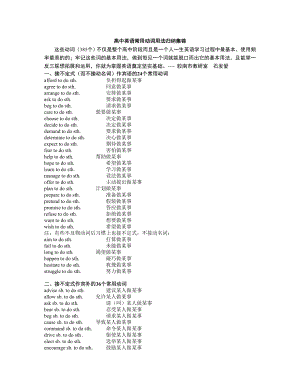 高中英语常用动词用法集锦特好.doc