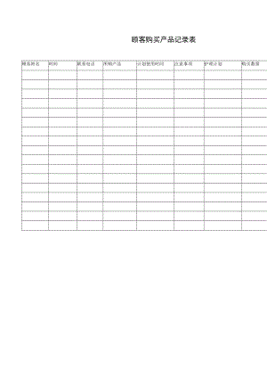 顾客购买产品记录表.docx