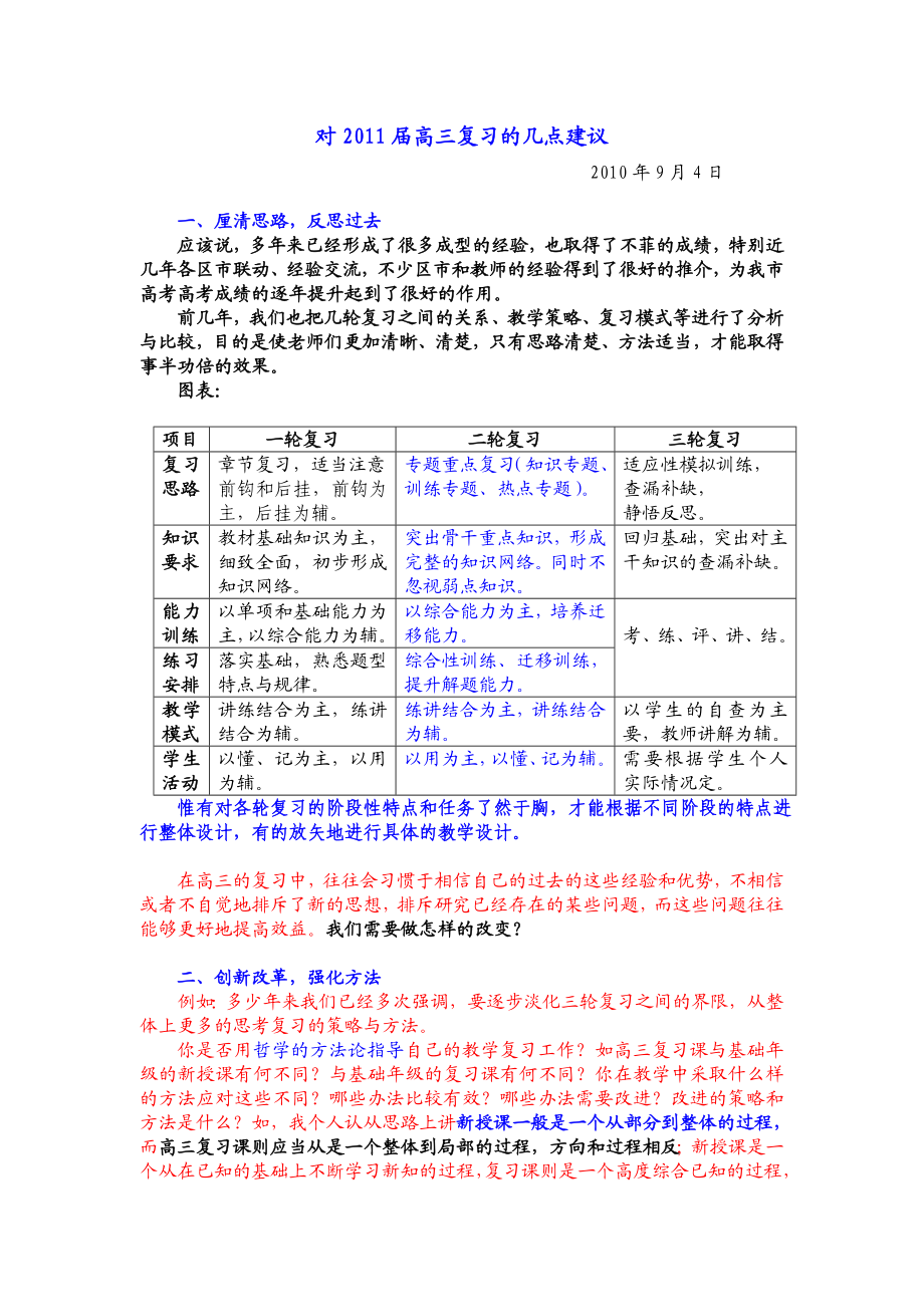 对高三复习的几点建议.doc_第1页