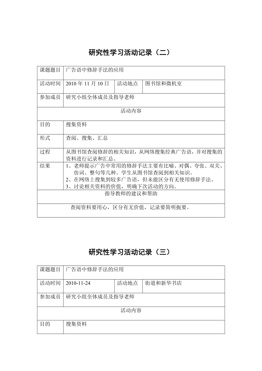 研究性学习课题广告语中修辞手法的应用结题材料.doc_第2页