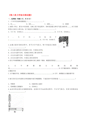 资料]八级物理《第八章力学综合测试题》.doc