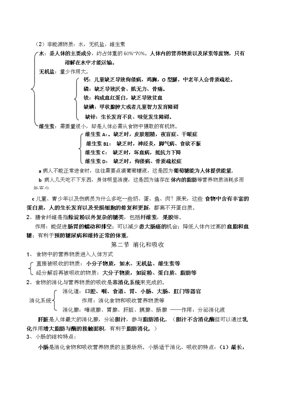 人教版七级生物下册知识点重点单元课时学习归纳.doc_第3页