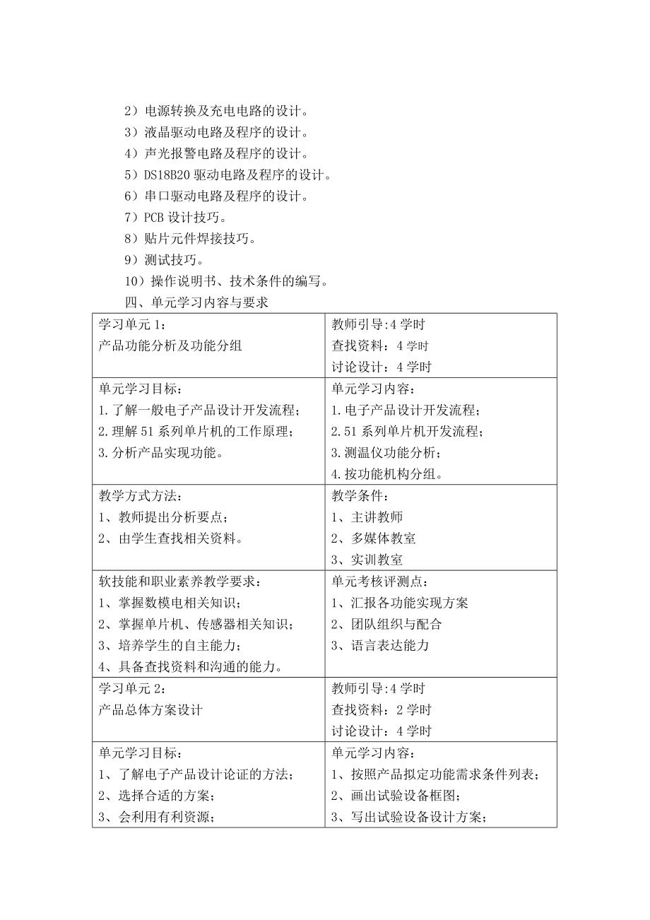 应用电子技术《综合能力提升训练》课程标准.doc_第2页