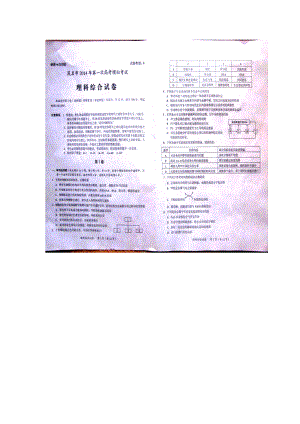 广东省茂名市高三第一次高考模拟考试理科综合试题及答案2.doc